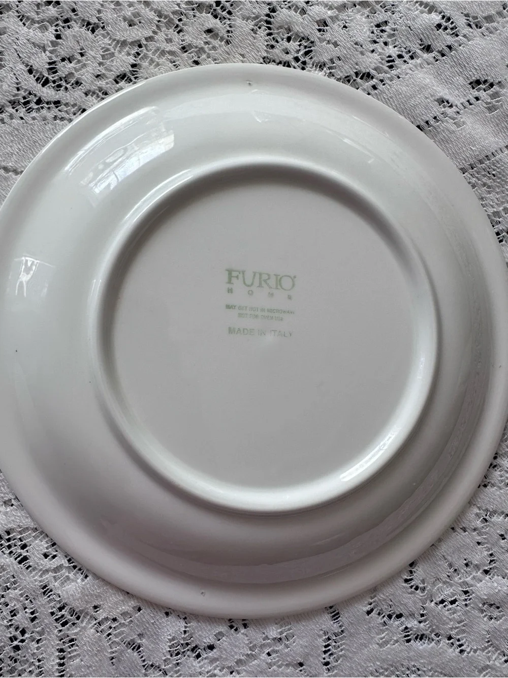Vintage Furio Home Italy Hand Painted Blue Pink Floral Dinnerware Plates 4
